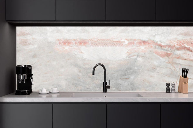 Küchenrückwand - Panorama der grauen Marmor Textur