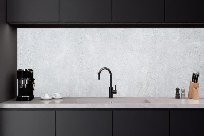 Küchenrückwand - Panorama einer glatten grauen Betonwand