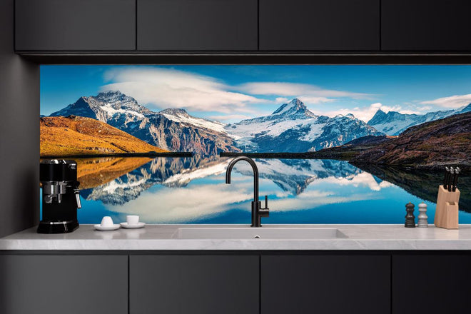 Küchenrückwand - Panoramablick auf Bachalpsee