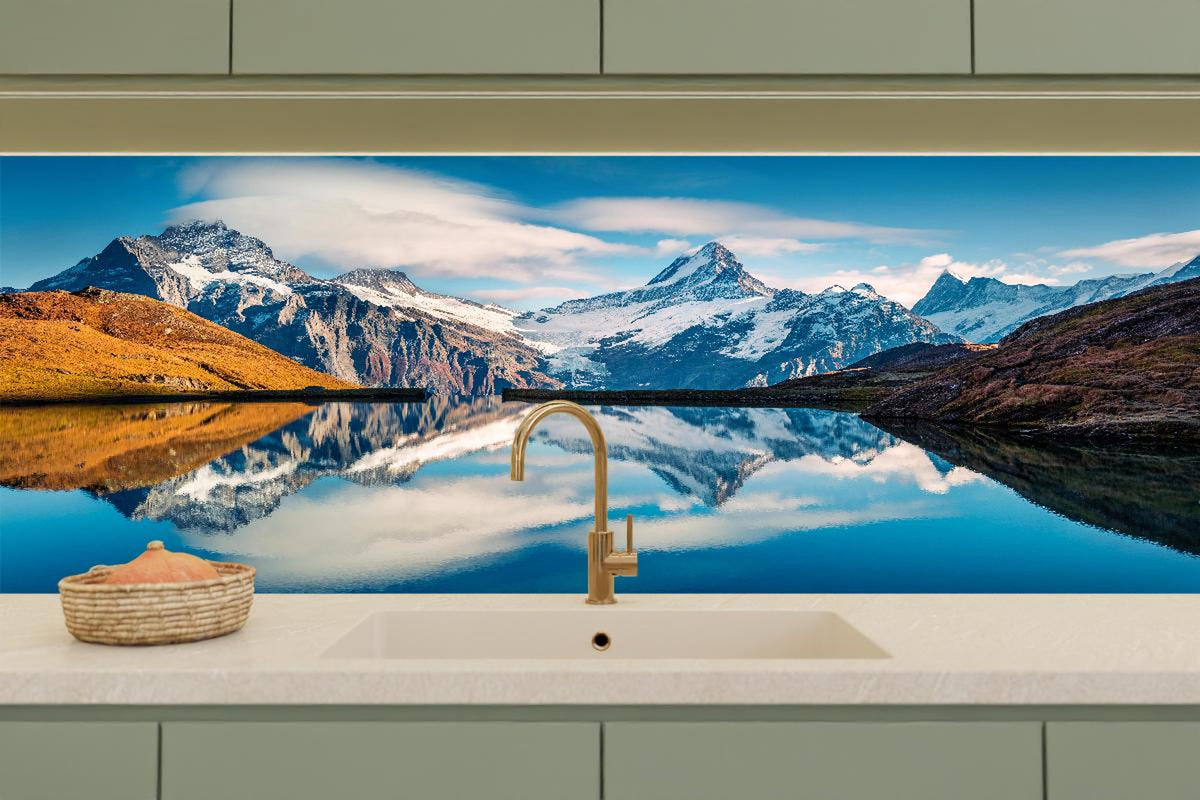 Küchenrückwand - Panoramablick auf Bachalpsee