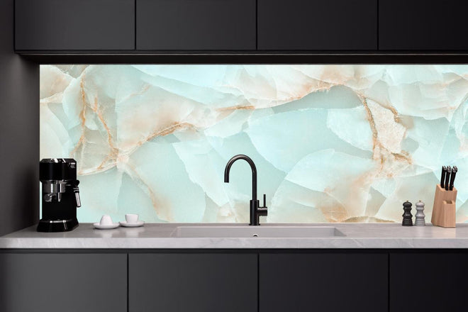 Küchenrückwand - Polierter Onyx-Marmor
