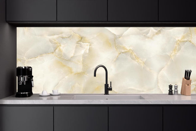 Küchenrückwand - Polierter Terazzo Steinboden