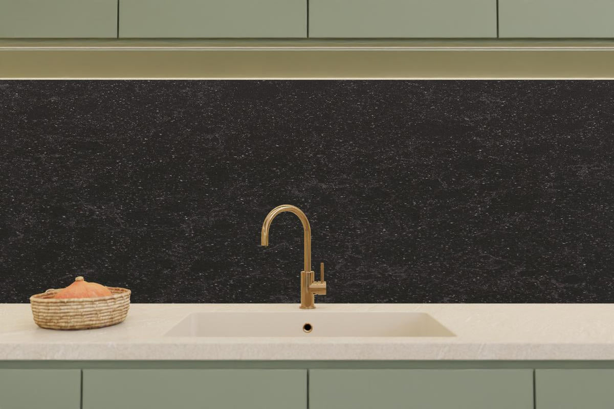 Küchenrückwand - Quarz Diamond Black