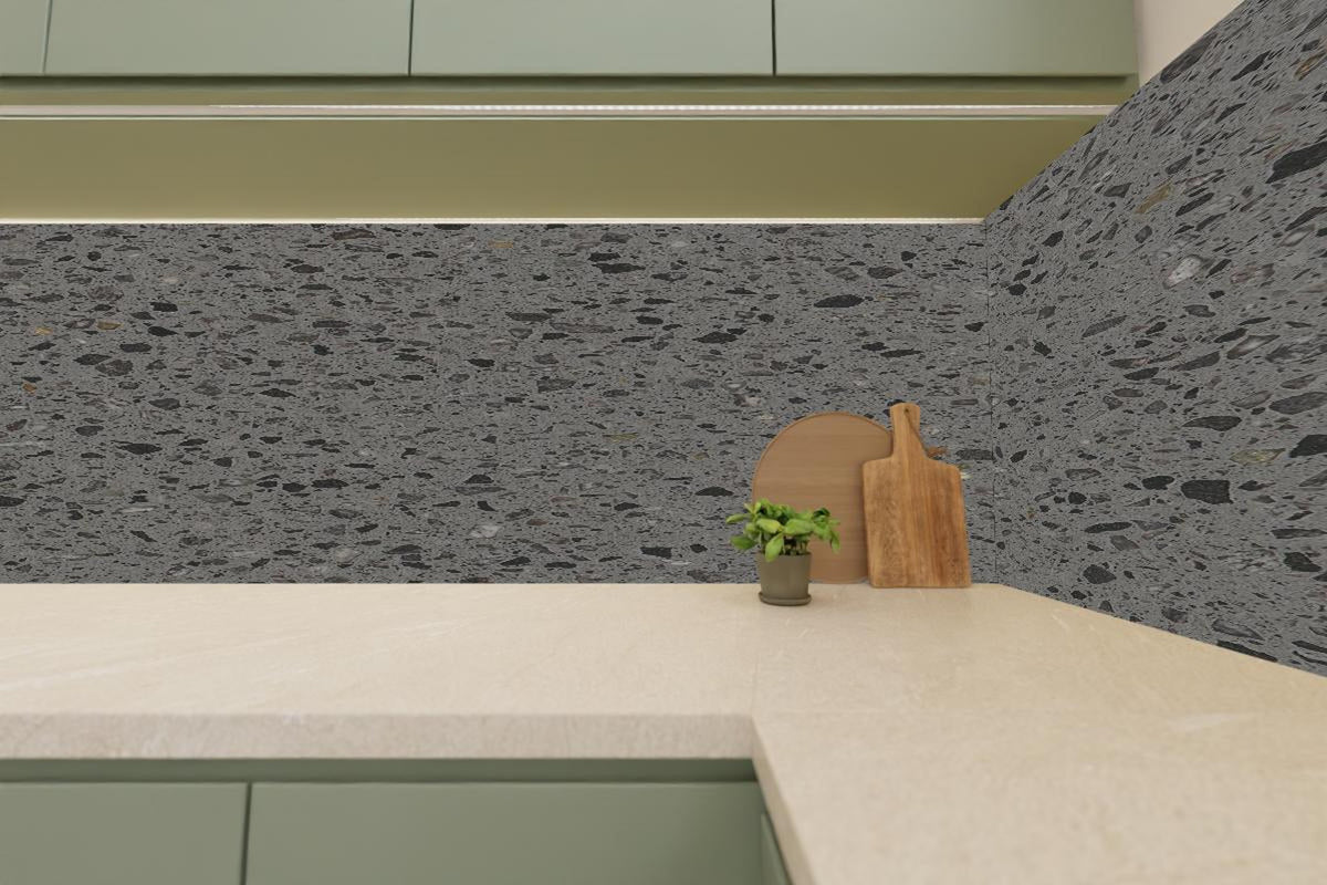 Küchenrückwand - Quarz FusionStone Grey