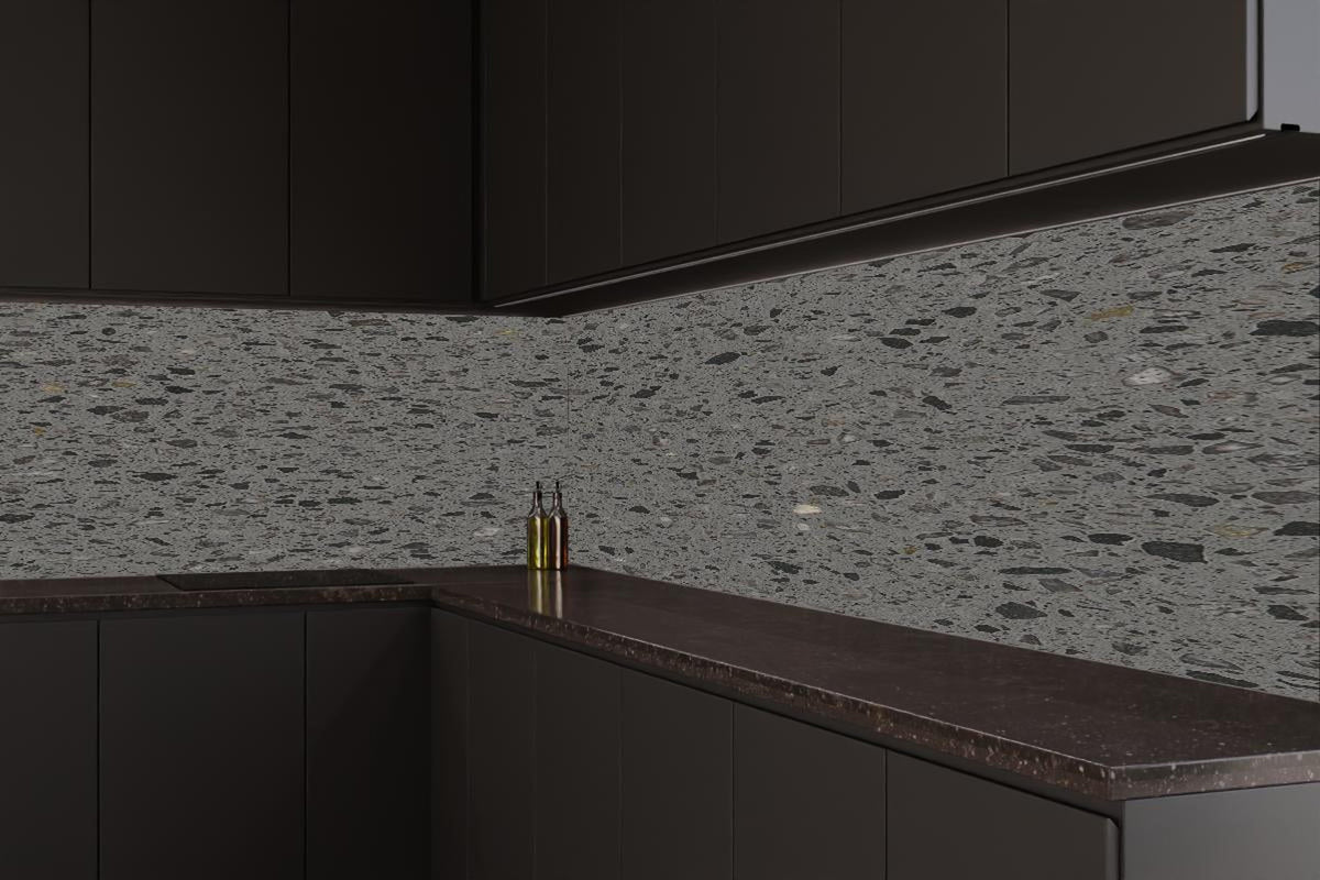 Küchenrückwand - Quarz FusionStone Grey