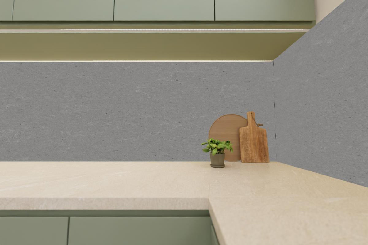 Küchenrückwand - Quarz Marble Grey