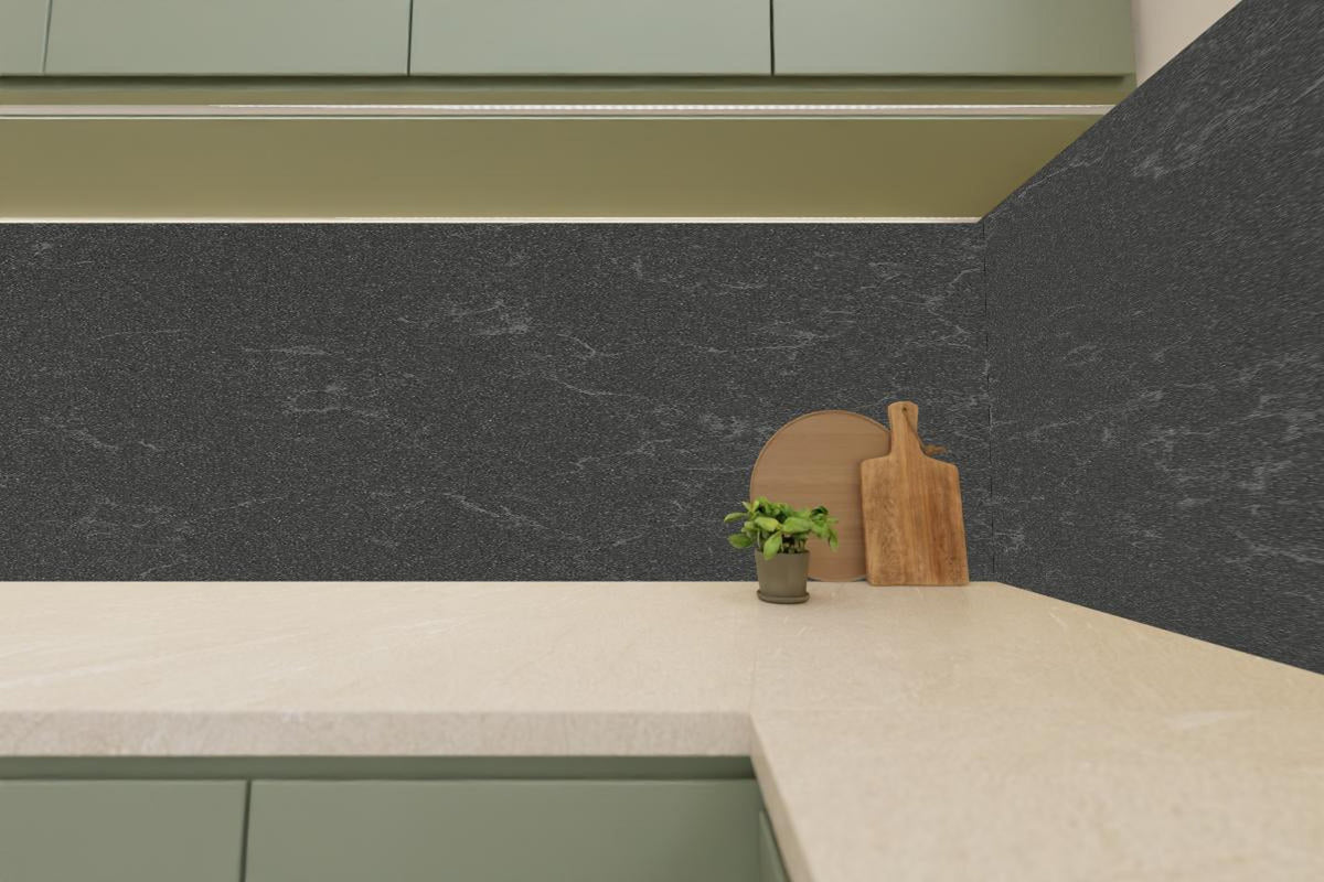Küchenrückwand - Quarz Mineralstone Dark