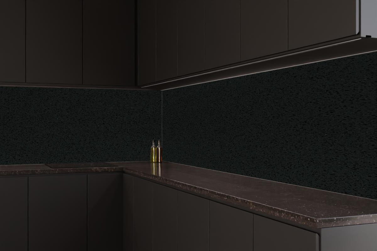 Küchenrückwand - Quarz Obsidian Black