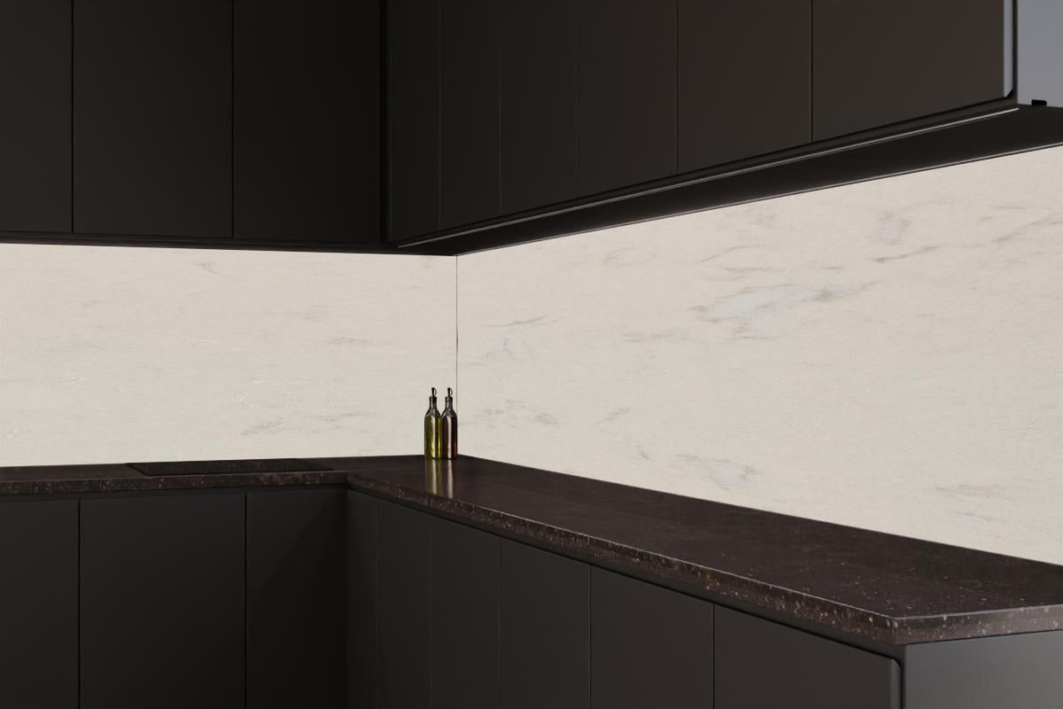 Küchenrückwand - Quarz Onyx White
