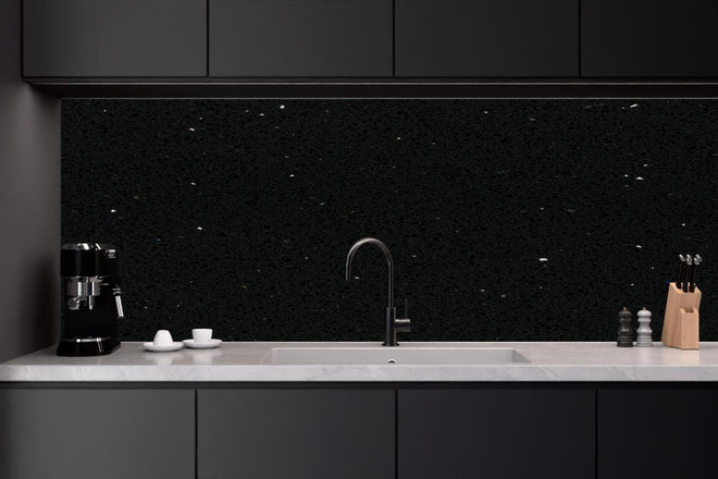 Küchenrückwand - Quarz Skydance Black