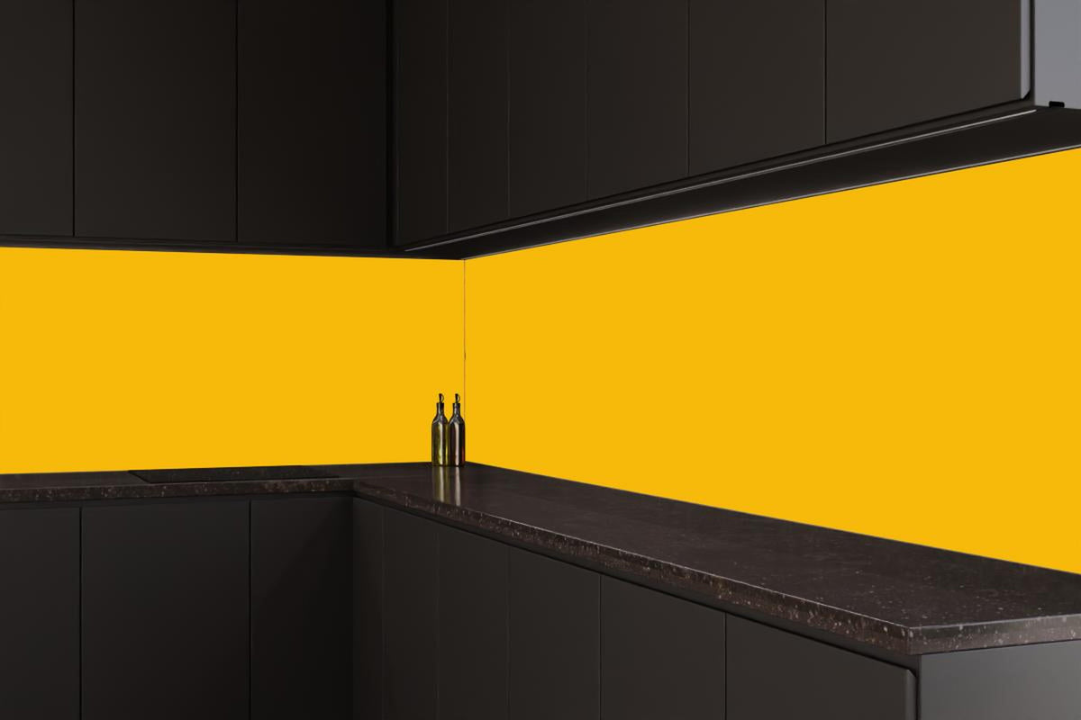 Küchenrückwand - RAL 1003 (Signalgelb)