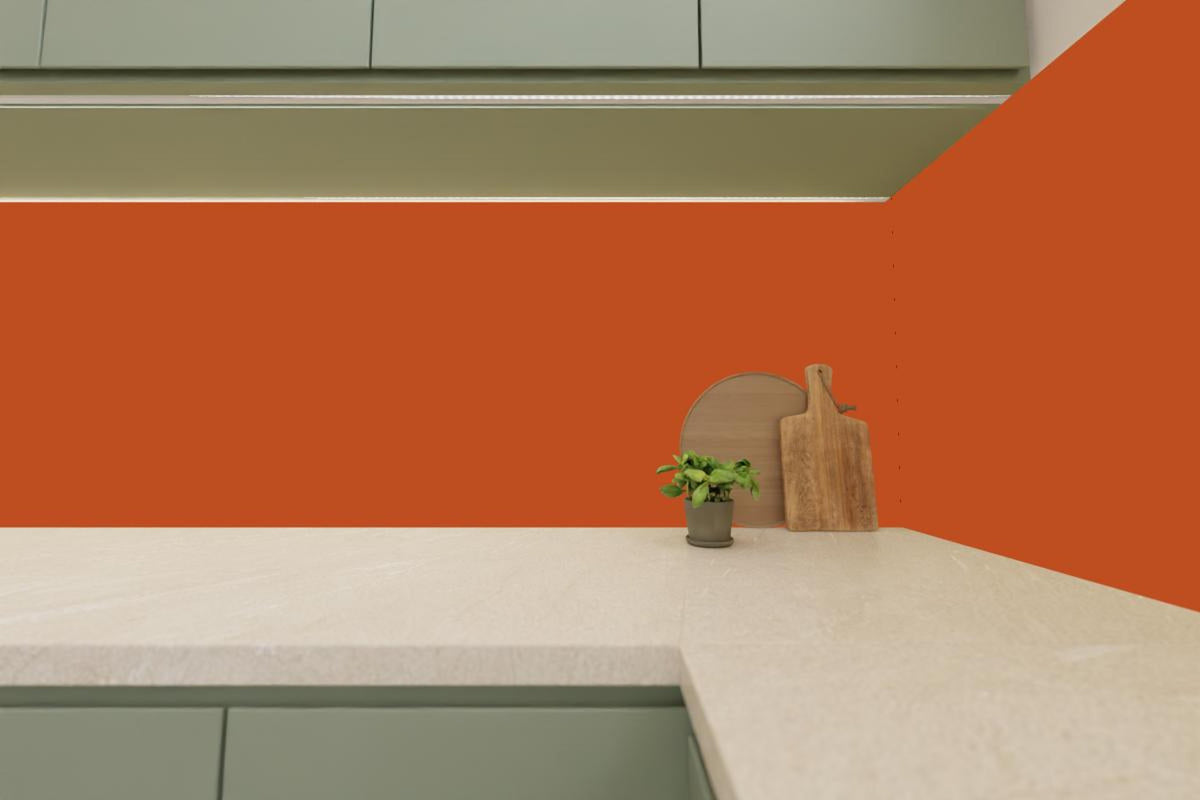 Küchenrückwand - RAL 2001 (Rot-Orange)