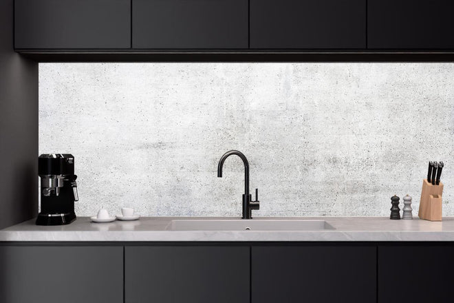 Küchenrückwand - Rauer weißer Beton