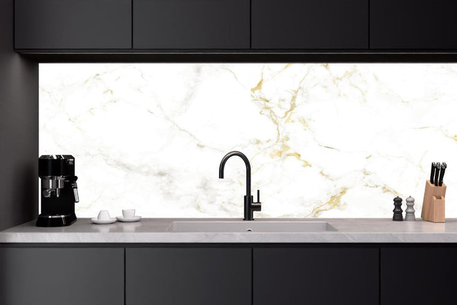 Küchenrückwand - Realistische Goldmarmor Textur