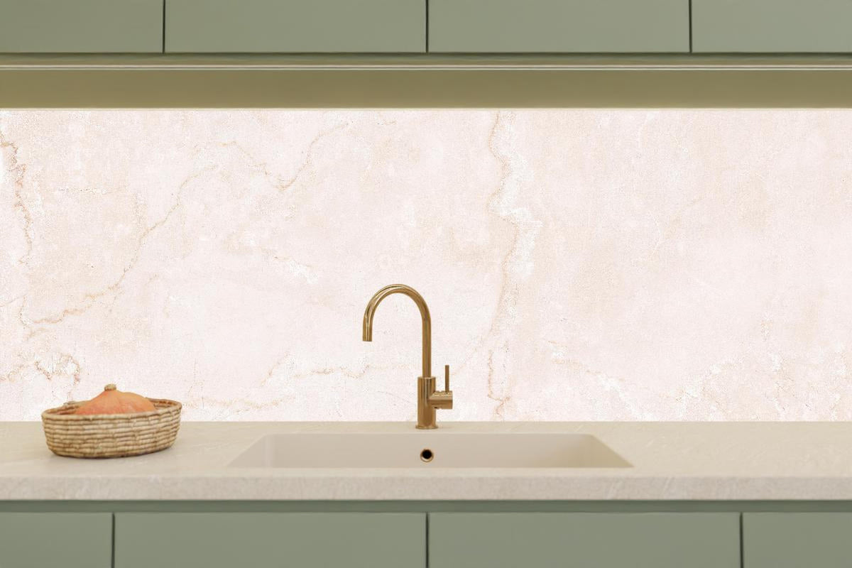 Küchenrückwand - Rosafarbige moderne Marmortextur