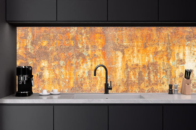 Küchenrückwand - Rostige Betonwand