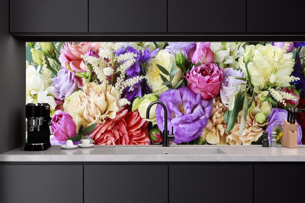 Küchenrückwand - Schöner Blumenstrauß