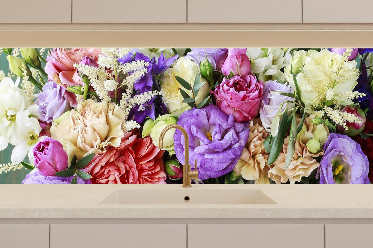 Küchenrückwand - Schöner Blumenstrauß