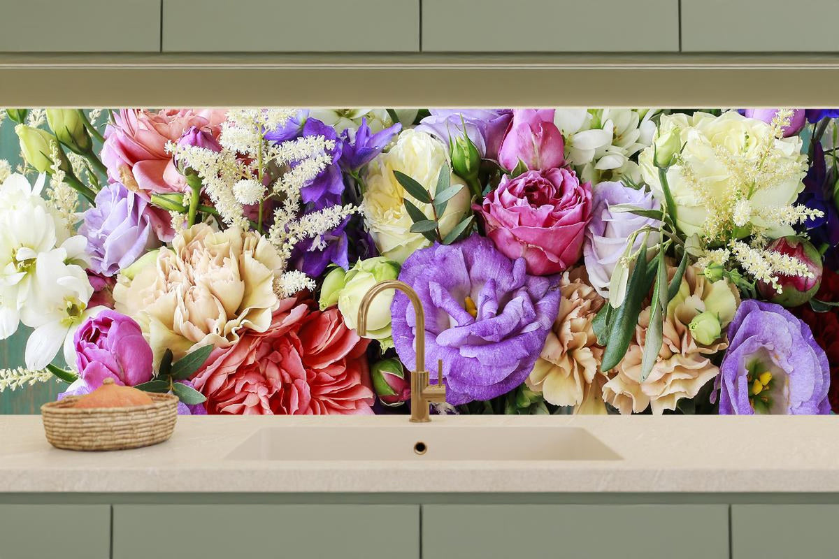 Küchenrückwand - Schöner Blumenstrauß