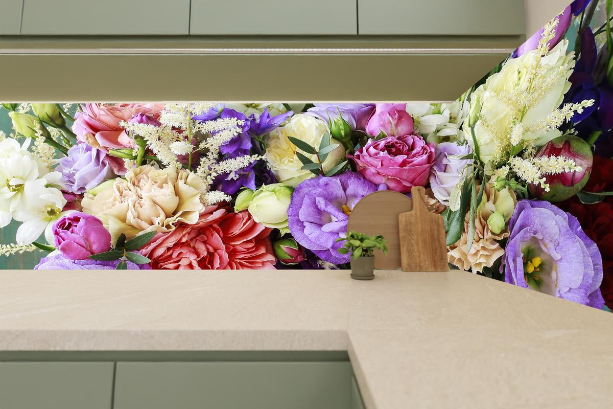 Küchenrückwand - Schöner Blumenstrauß