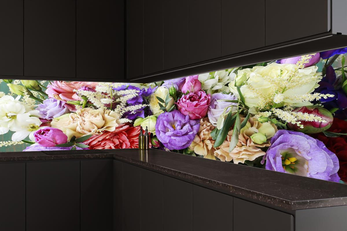 Küchenrückwand - Schöner Blumenstrauß