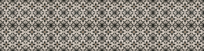 Küchenrückwand - Schwarz Braun Vintage Mosaik