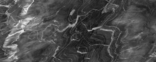 Küchenrückwand - Schwarzer Marmor mit weißen Adern