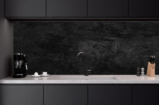 Küchenrückwand - Schwarzes Holz Muster mit Textur