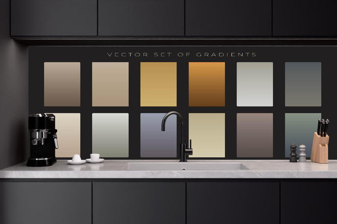 Küchenrückwand - Set von sanften Vektor-Farbverläufen