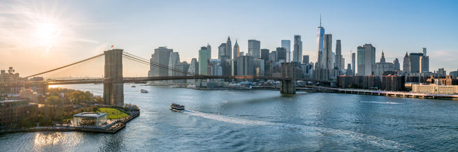 Küchenrückwand - Skyline von New York City - Brooklyn Bridge
