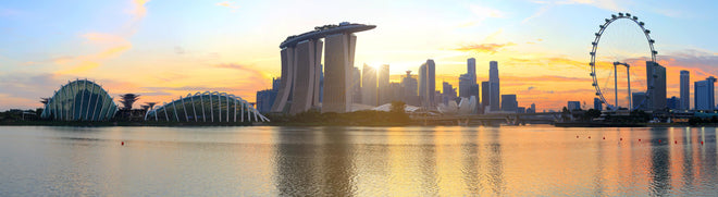 Küchenrückwand - Skyline von Singapur bei Sonnenuntergang