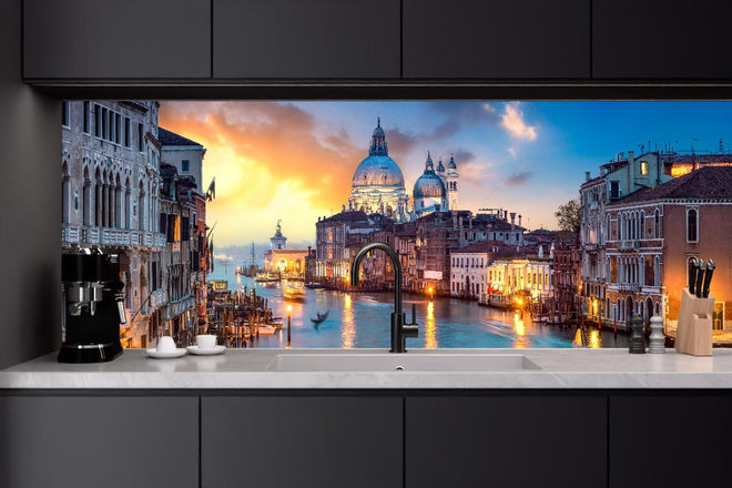 Küchenrückwand - Sonnenuntergang am Canal Grande - Venedig 2