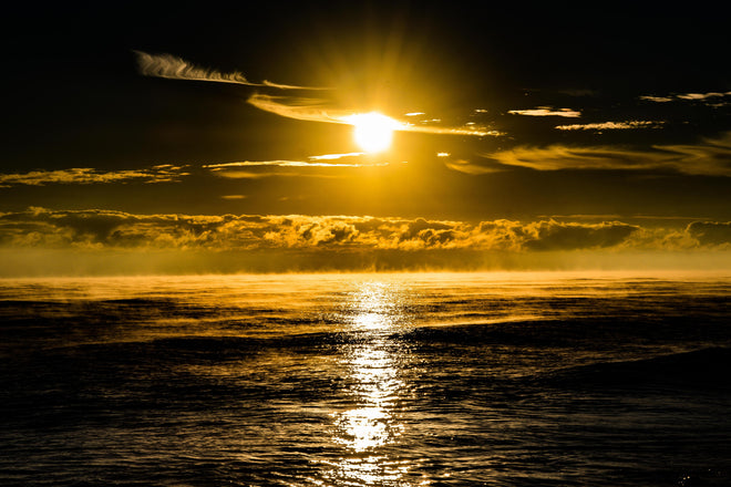 Küchenrückwand - Sonnenuntergang über dem Meer