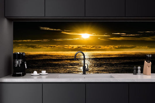 Küchenrückwand - Sonnenuntergang über dem Meer