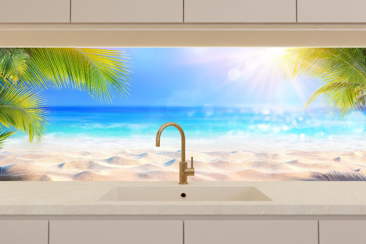 Küchenrückwand - Sonniger tropischer Strand
