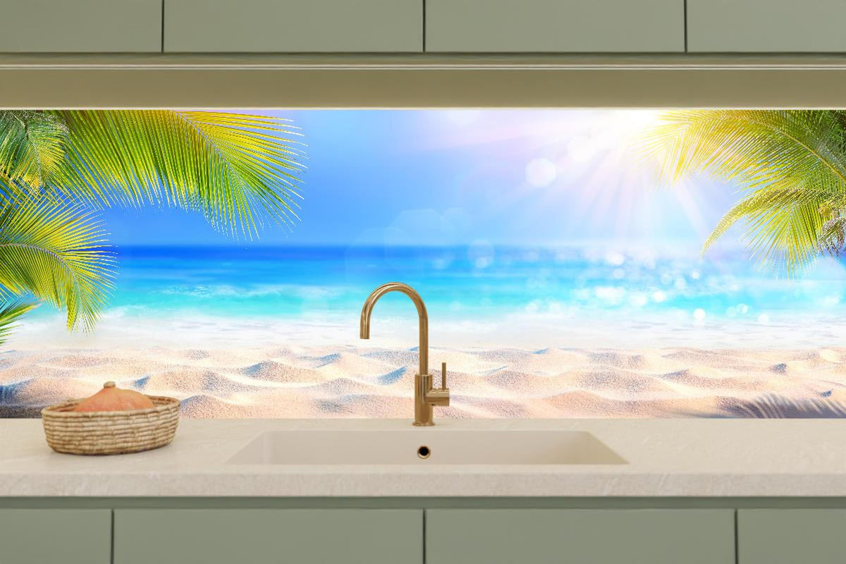 Küchenrückwand - Sonniger tropischer Strand