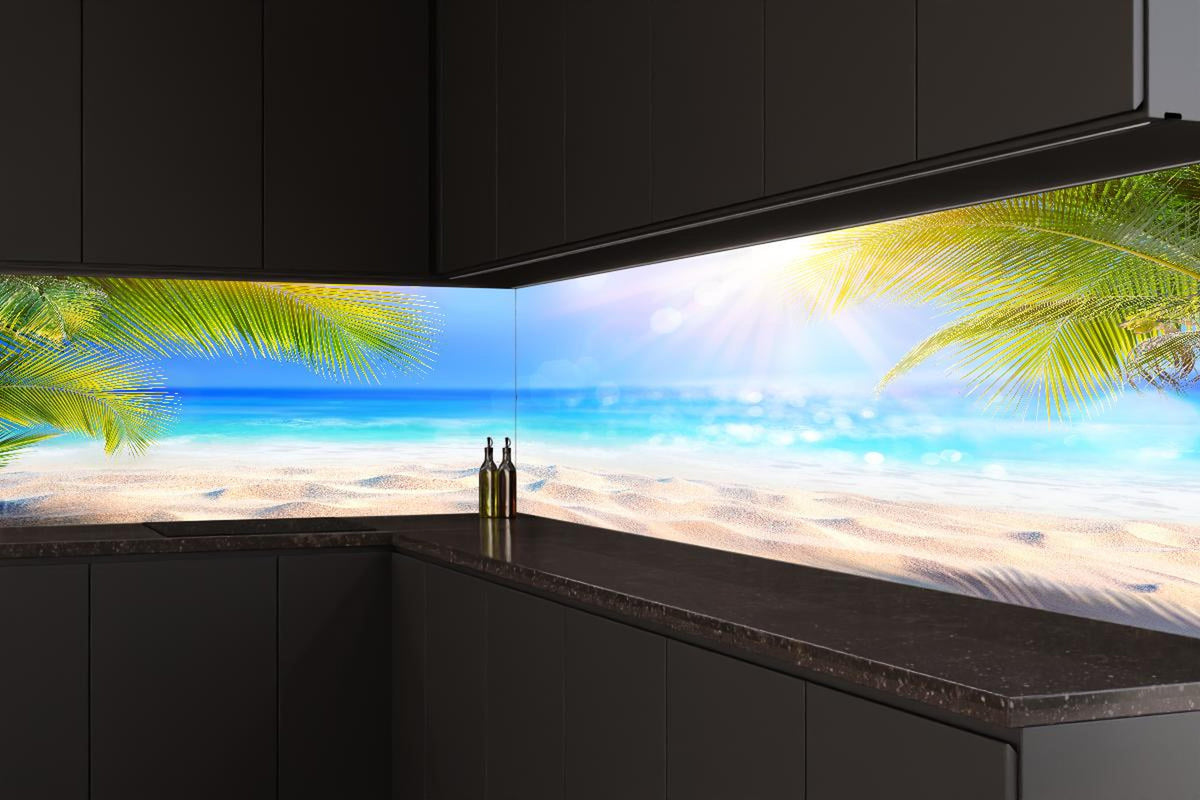 Küchenrückwand - Sonniger tropischer Strand