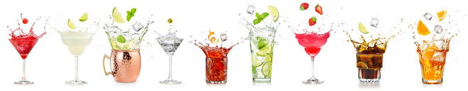 Küchenrückwand - Spritzende Cocktails