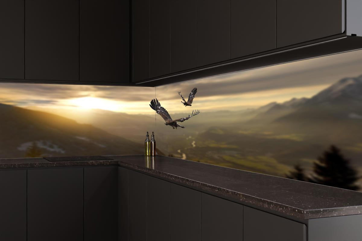 Küchenrückwand - Steinadler an den Alpen