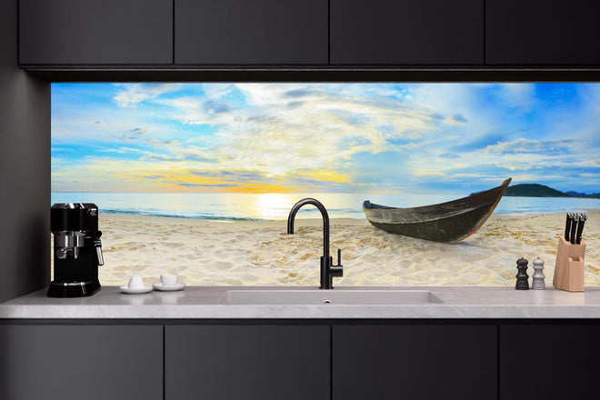 Küchenrückwand - Strand & Meer Panorama Sonnenuntergang