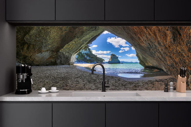 Küchenrückwand - Strandblick auf Hoho-Rock