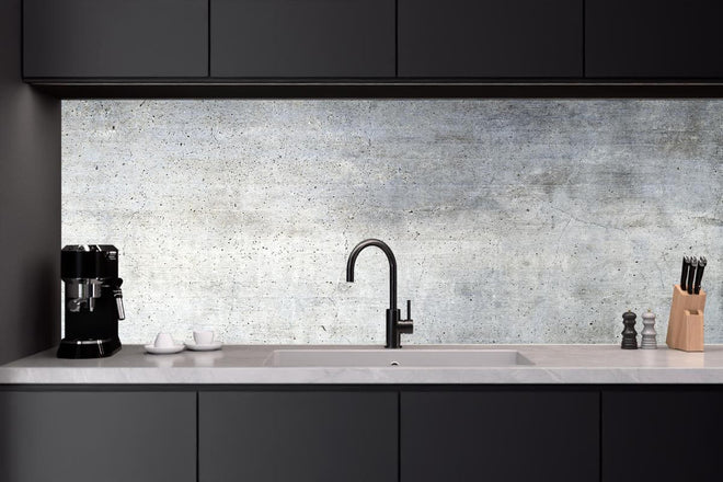 Küchenrückwand - Textur einer alten grauen Betonwand