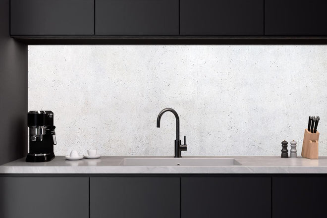 Küchenrückwand - Textur einer weißen Betonwand