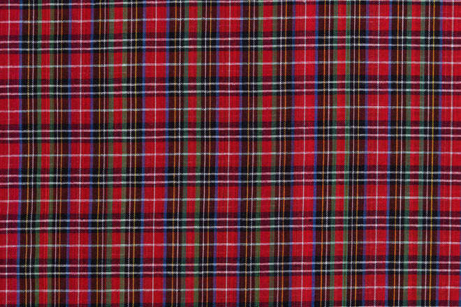 Küchenrückwand - Traditionelles Schottenkaro Rot-Grün Muster