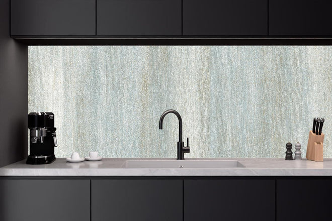 Küchenrückwand - Türkis gräulicher Struktur-Tapete