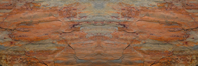 Küchenrückwand - Verwitterte Steinwand in Panorama-Ansicht