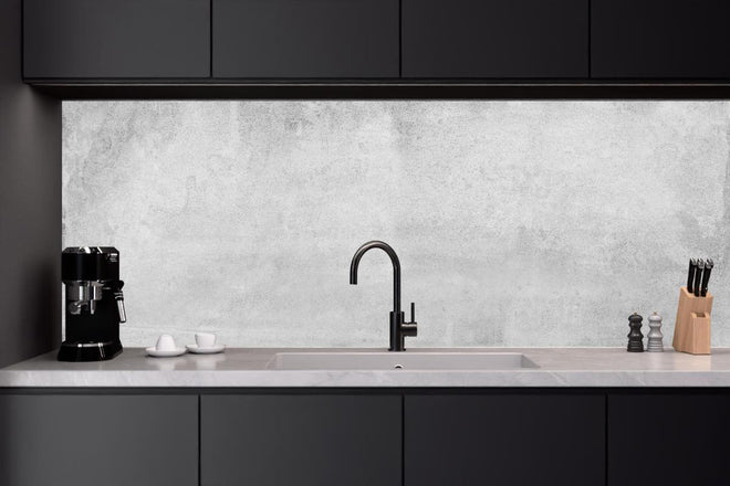 Küchenrückwand - Verwitterte graue Zementwand