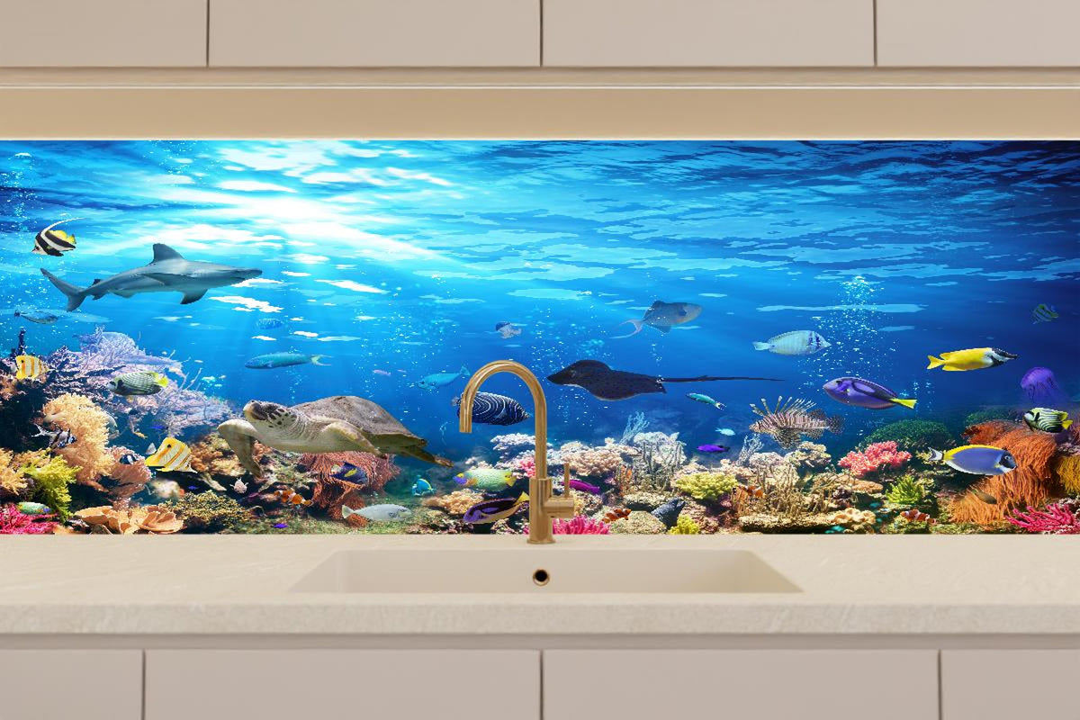 Küchenrückwand - Vielfältige Unterwasserwelt