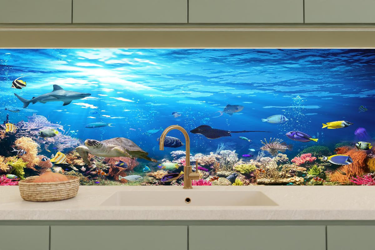Küchenrückwand - Vielfältige Unterwasserwelt