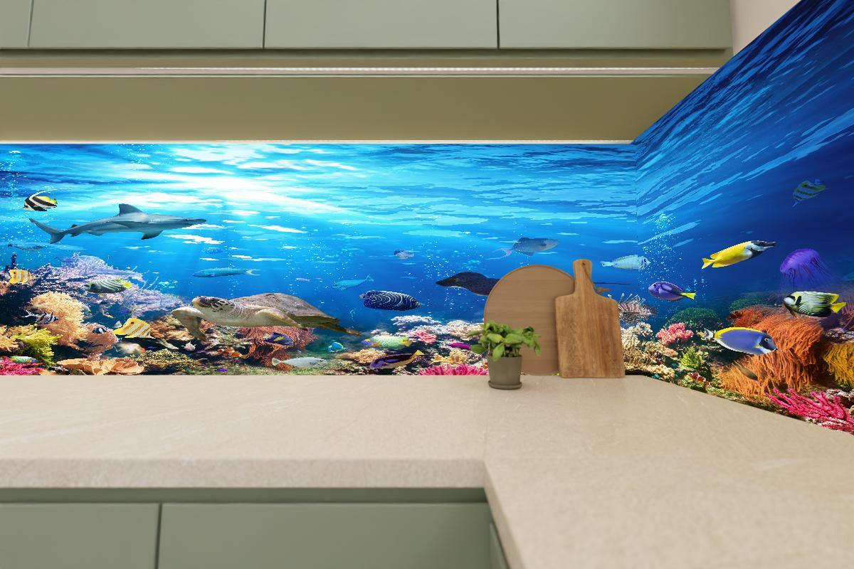 Küchenrückwand - Vielfältige Unterwasserwelt